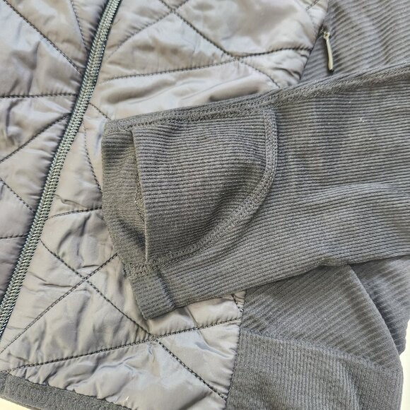 Athleta Flurry Force Insulated Primaloft Jacket S Black Full Zip Quilted Active - Picture 5 of 7